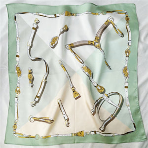 MaraSilk Pure Mulberry Silk Scarf Square Crepe Satin MS35-36