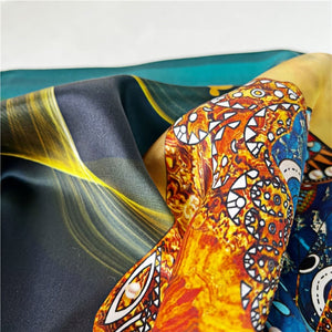 MaraSilk Pure Mulberry Silk Scarf Square Crepe Satin MS36-5