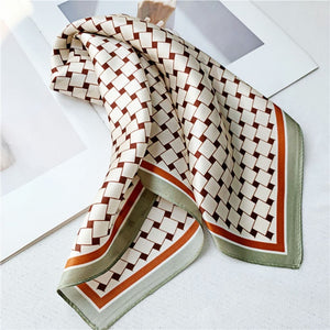 MaraSilk Pure Mulberry Silk Scarf Square Crepe Satin MS37-2