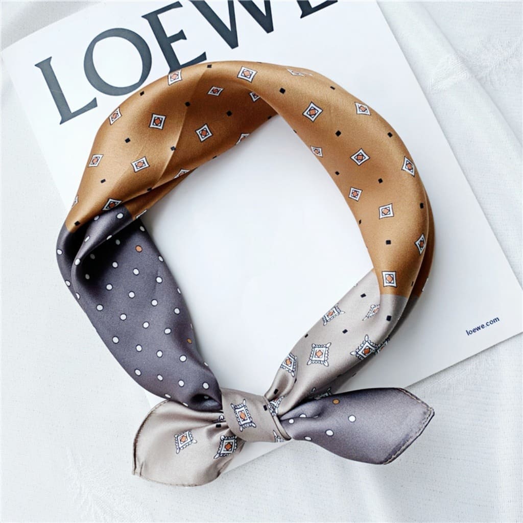 MaraSilk Pure Mulberry Silk Scarf Square Crepe Satin MS37-4