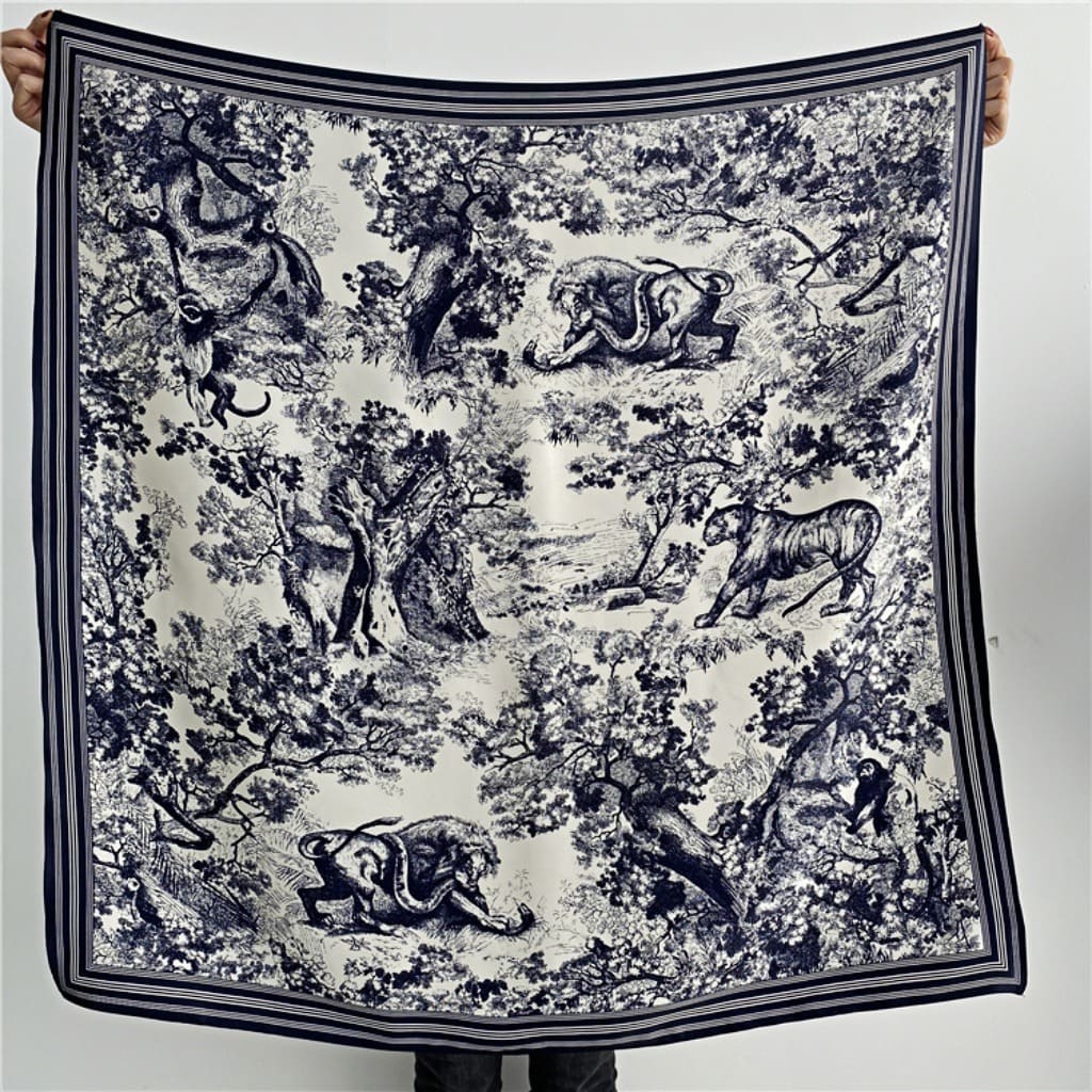 MaraSilk Pure Mulberry Silk Scarf - Square Crepe Satin MS381