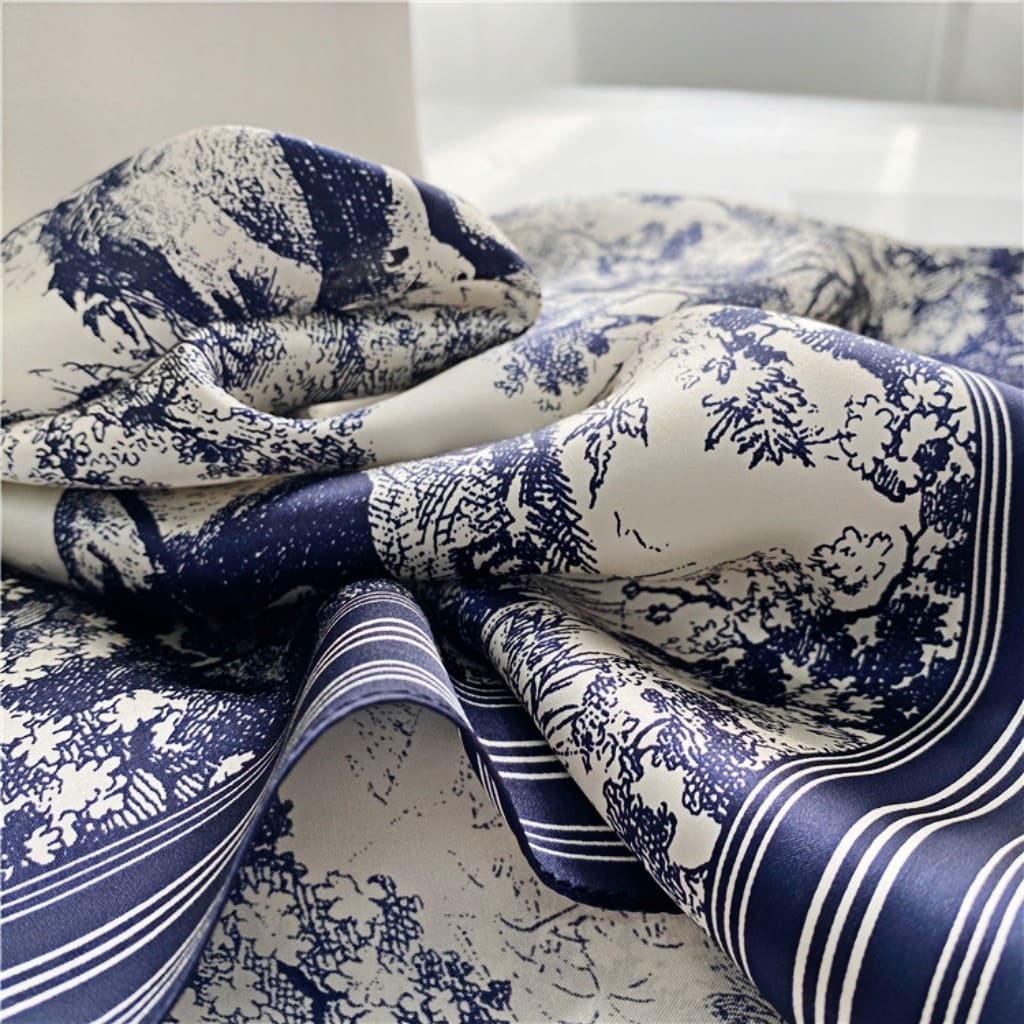 MaraSilk Pure Mulberry Silk Scarf - Square Crepe Satin MS381