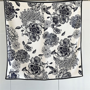 MaraSilk Pure Mulberry Silk Scarf - Square Crepe Satin MS382