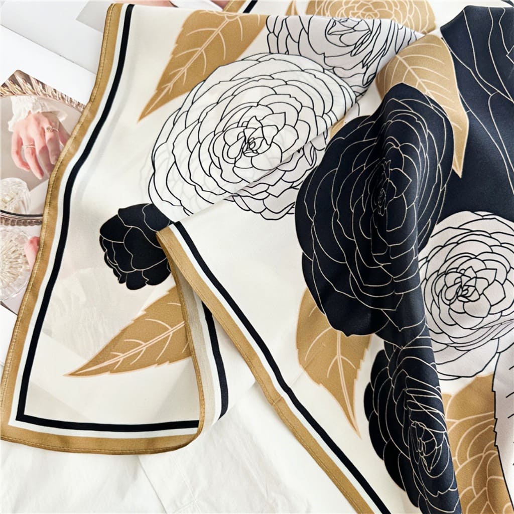 MaraSilk Pure Mulberry Silk Scarf - Square Crepe Satin MS383