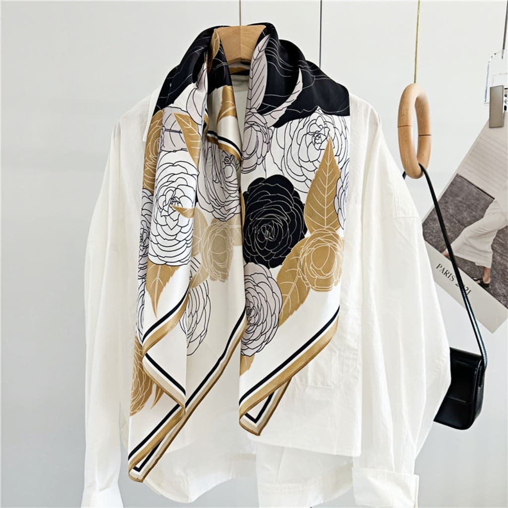 MaraSilk Pure Mulberry Silk Scarf - Square Crepe Satin MS383