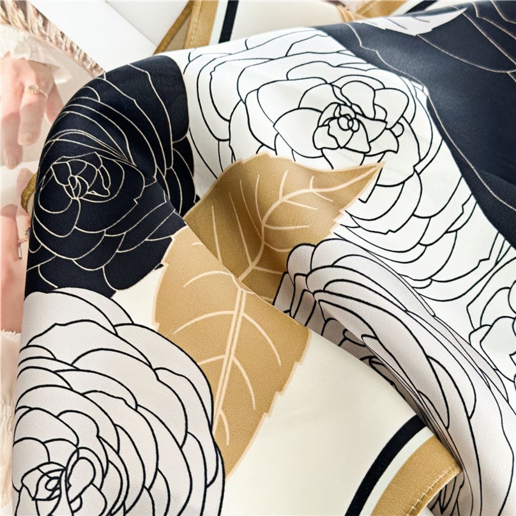 MaraSilk Pure Mulberry Silk Scarf - Square Crepe Satin MS383