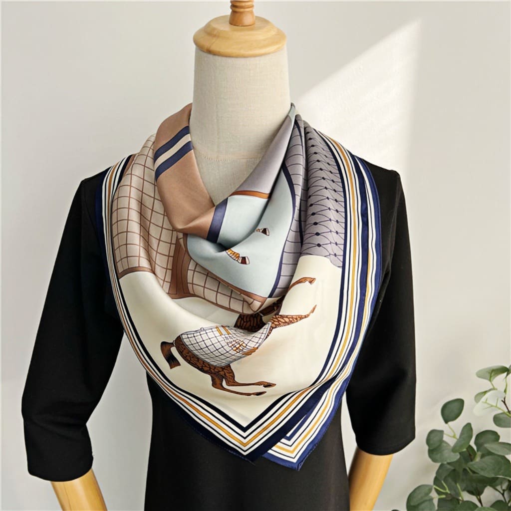 MaraSilk Pure Mulberry Silk Scarf - Square Crepe Satin MS384