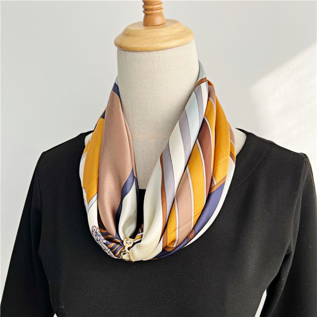 MaraSilk Pure Mulberry Silk Scarf - Square Crepe Satin MS384