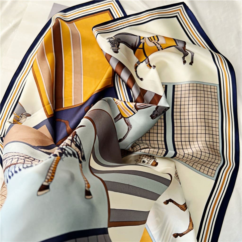 MaraSilk Pure Mulberry Silk Scarf - Square Crepe Satin MS384