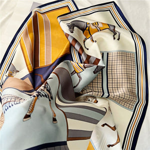 MaraSilk Pure Mulberry Silk Scarf - Square Crepe Satin MS384