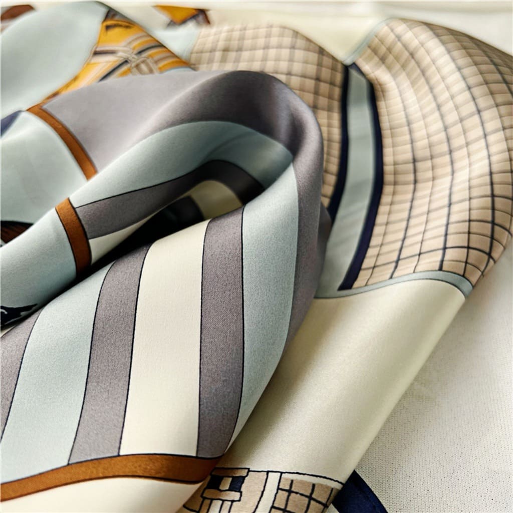 MaraSilk Pure Mulberry Silk Scarf - Square Crepe Satin MS384