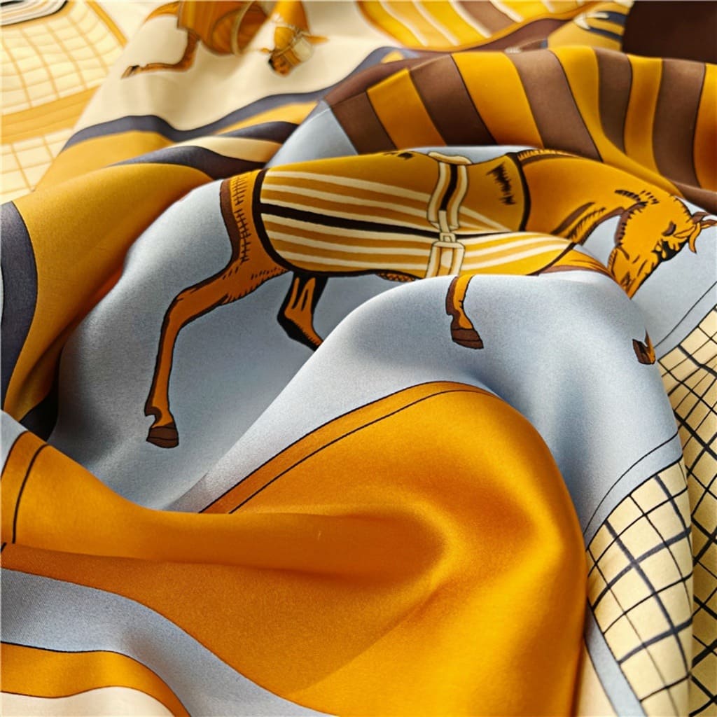 MaraSilk Pure Mulberry Silk Scarf - Square Crepe Satin MS384