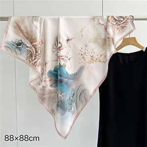MaraSilk Pure Mulberry Silk Scarf - Square Crepe Satin MS385
