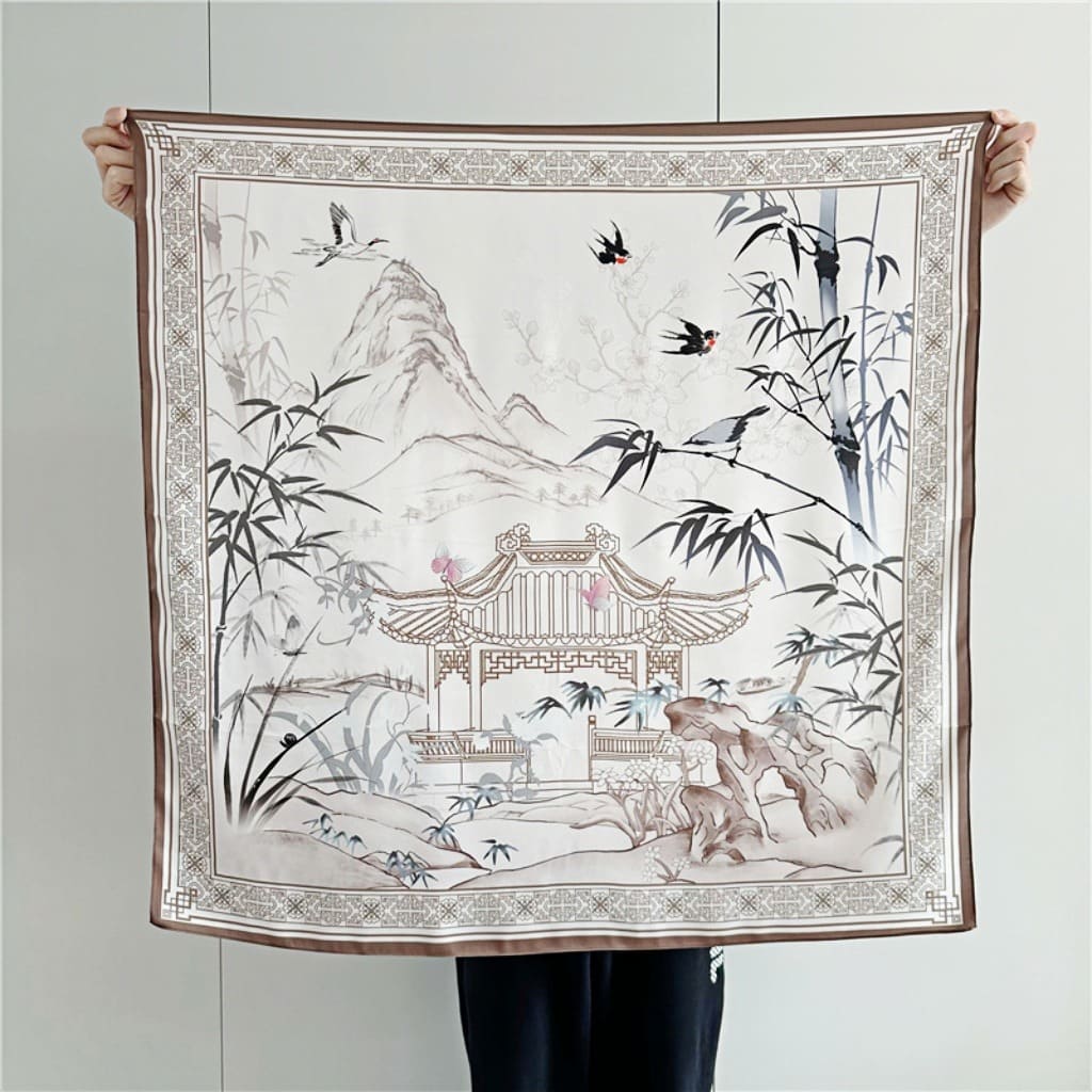 MaraSilk Pure Mulberry Silk Scarf - Square Crepe Satin MS385 34" x 34" MS38502