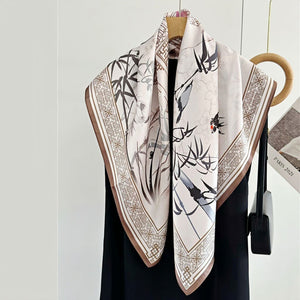 MaraSilk Pure Mulberry Silk Scarf - Square Crepe Satin MS385