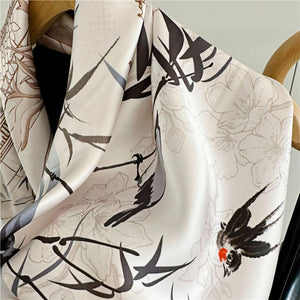 MaraSilk Pure Mulberry Silk Scarf - Square Crepe Satin MS385