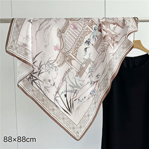 MaraSilk Pure Mulberry Silk Scarf - Square Crepe Satin MS385