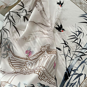 MaraSilk Pure Mulberry Silk Scarf - Square Crepe Satin MS385