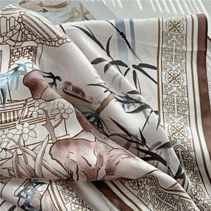 MaraSilk Pure Mulberry Silk Scarf - Square Crepe Satin MS385