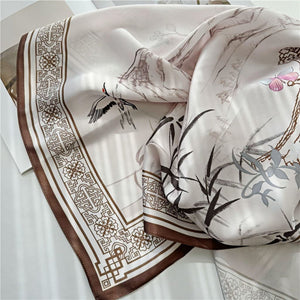MaraSilk Pure Mulberry Silk Scarf - Square Crepe Satin MS385