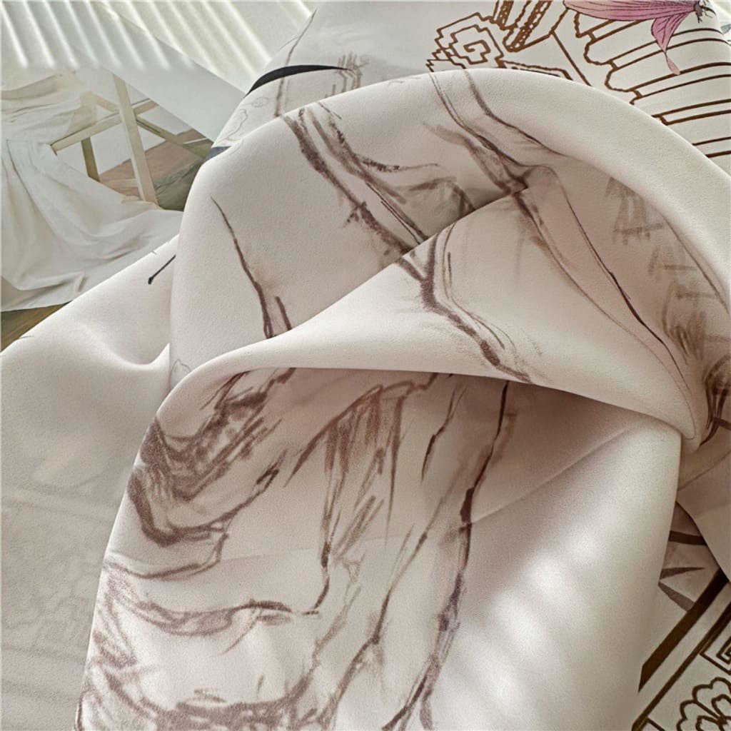 MaraSilk Pure Mulberry Silk Scarf - Square Crepe Satin MS385