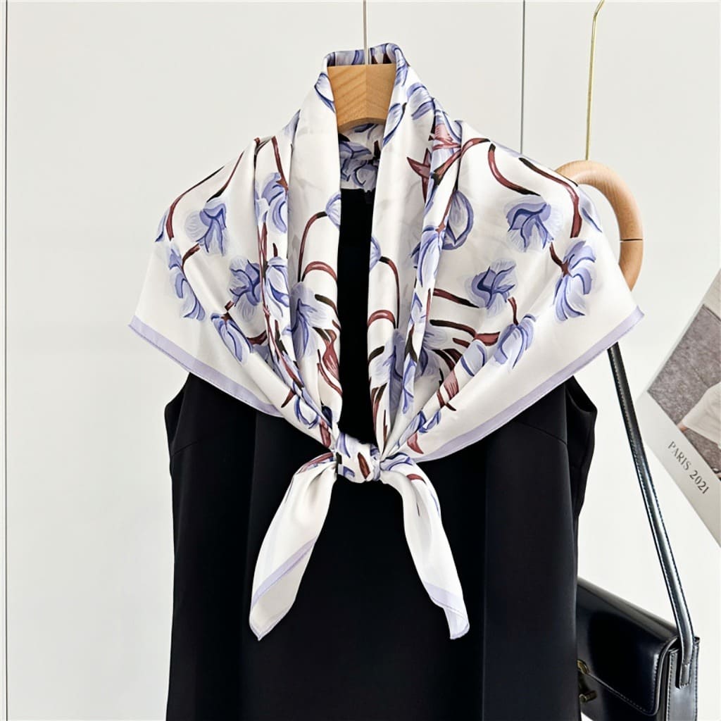 MaraSilk Pure Mulberry Silk Scarf - Square Crepe Satin MS385