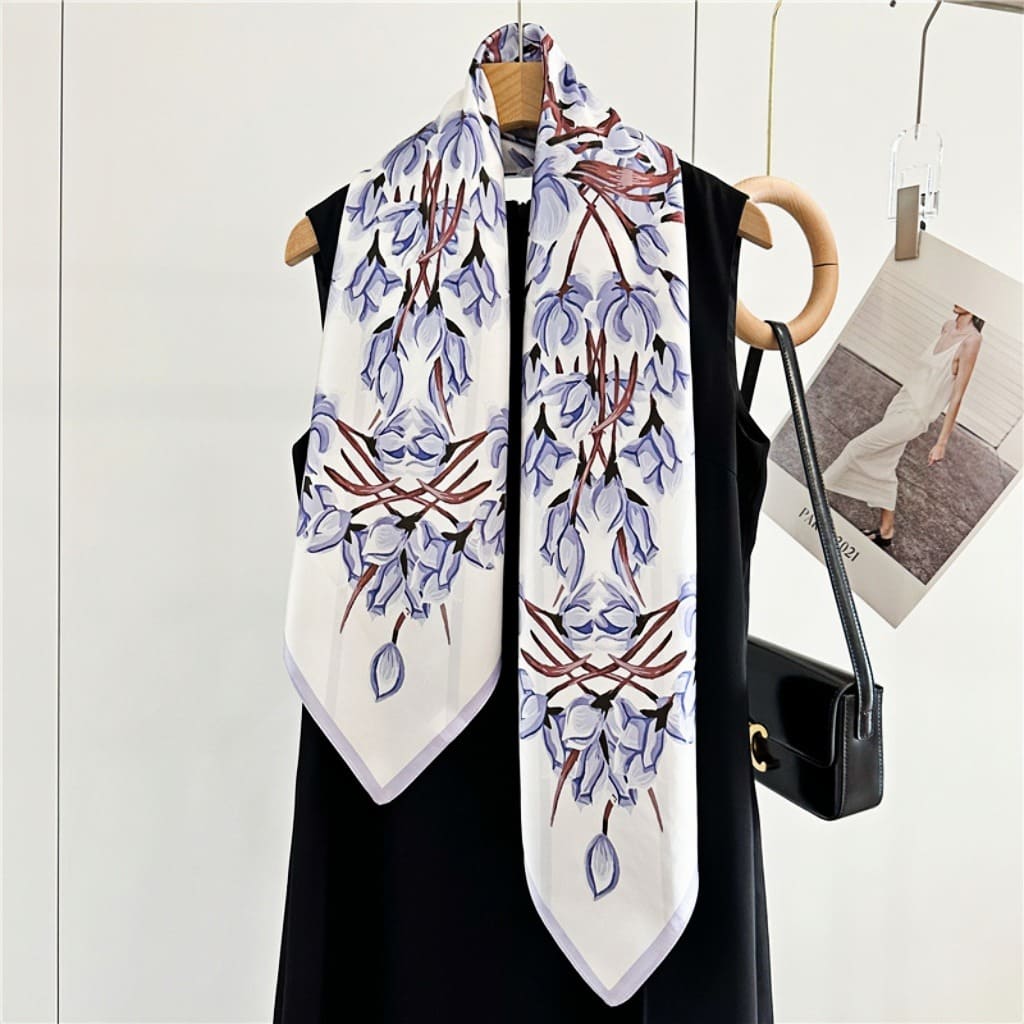 MaraSilk Pure Mulberry Silk Scarf - Square Crepe Satin MS385