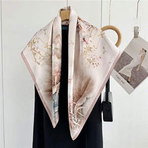 MaraSilk Pure Mulberry Silk Scarf - Square Crepe Satin MS385