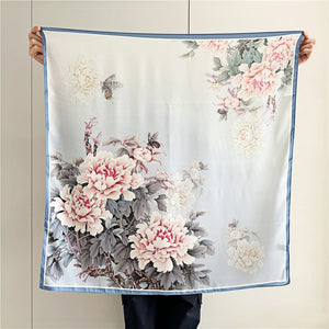 MaraSilk Pure Mulberry Silk Scarf - Square Crepe Satin MS385 34" x 34" MS38505