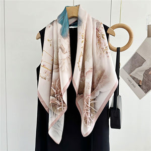 MaraSilk Pure Mulberry Silk Scarf - Square Crepe Satin MS385