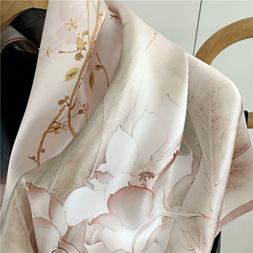 MaraSilk Pure Mulberry Silk Scarf - Square Crepe Satin MS385