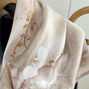 MaraSilk Pure Mulberry Silk Scarf - Square Crepe Satin MS385