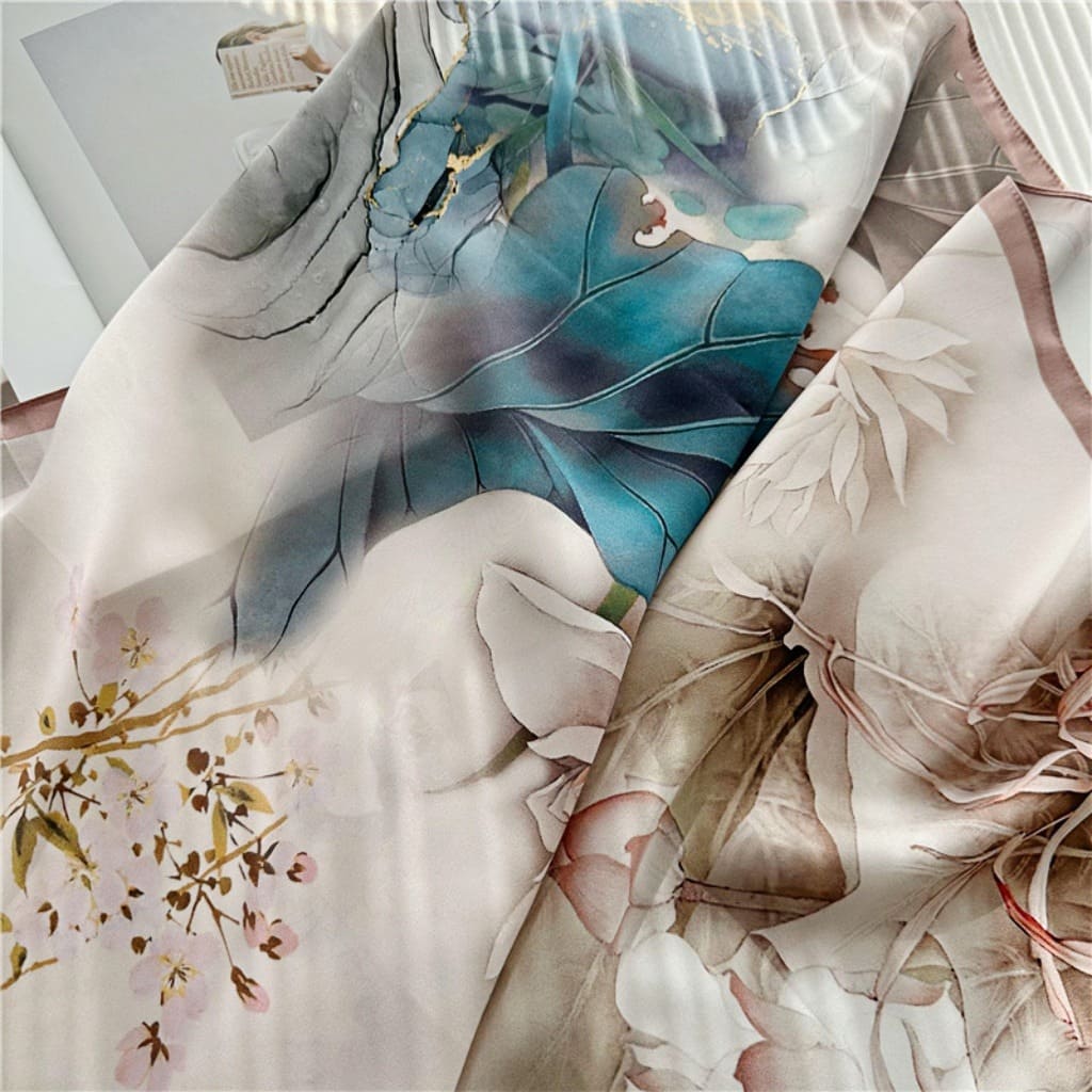 MaraSilk Pure Mulberry Silk Scarf - Square Crepe Satin MS385