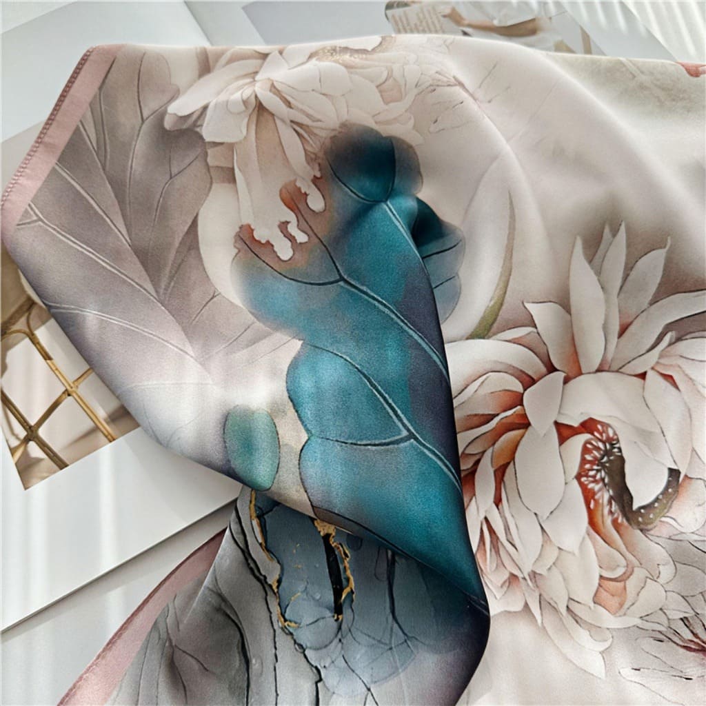 MaraSilk Pure Mulberry Silk Scarf - Square Crepe Satin MS385