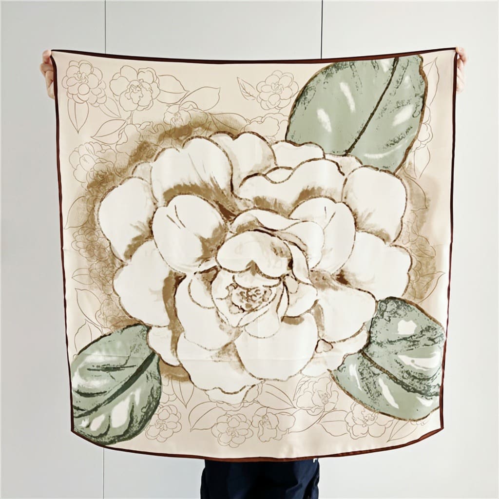 MaraSilk Pure Mulberry Silk Scarf - Square Crepe Satin MS386