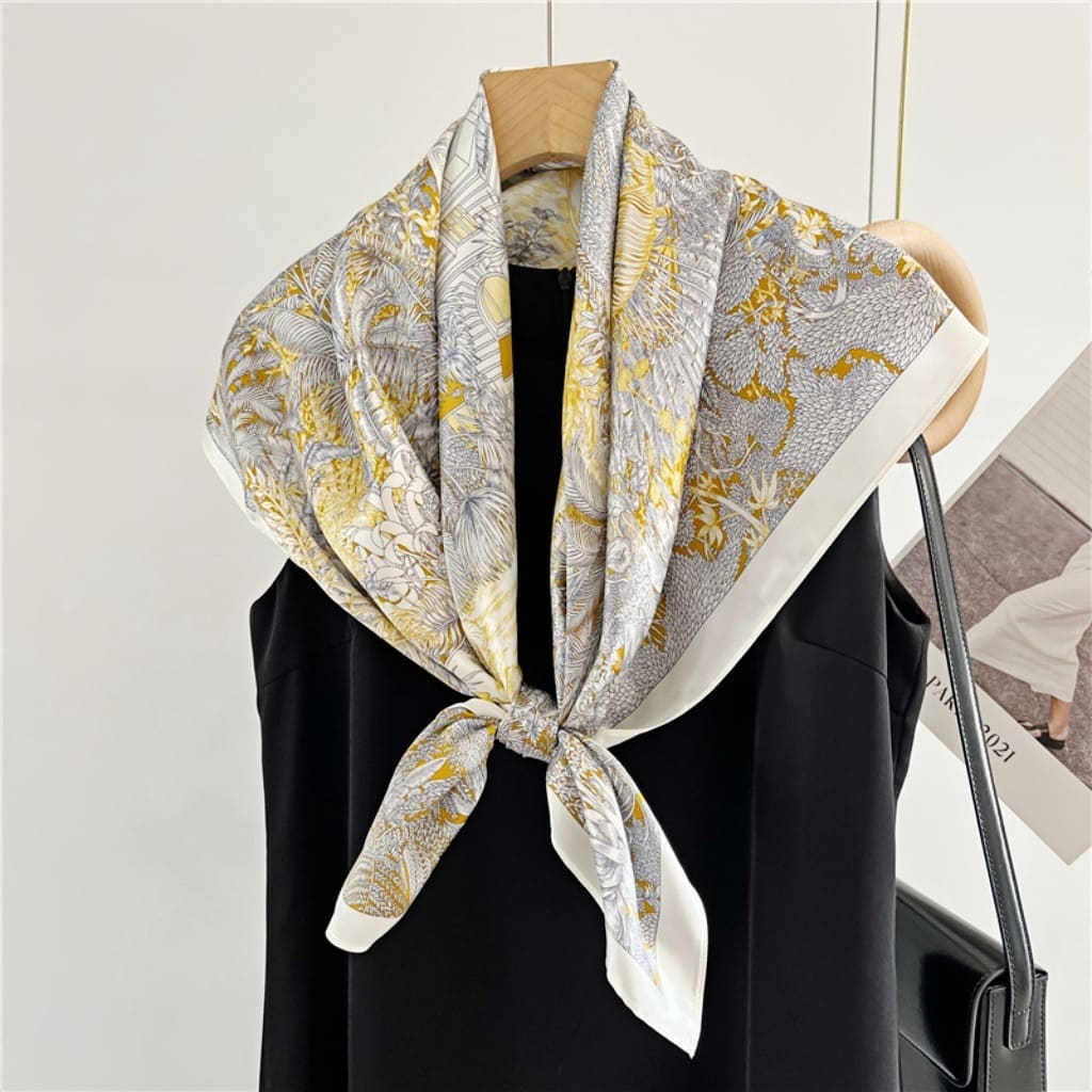 MaraSilk Pure Mulberry Silk Scarf - Square Crepe Satin MS387 34" x 34" MS38701