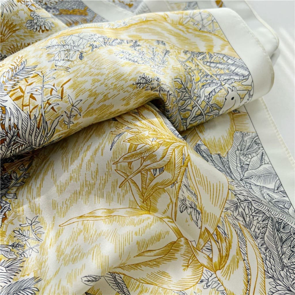 MaraSilk Pure Mulberry Silk Scarf - Square Crepe Satin MS387