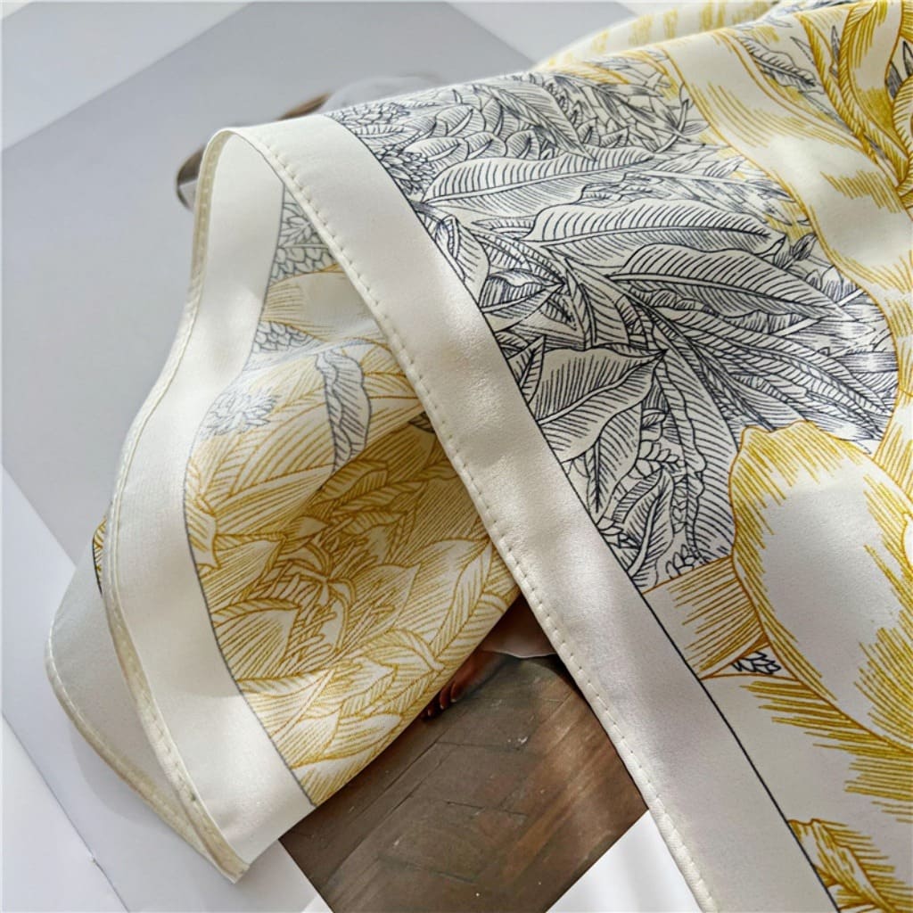 MaraSilk Pure Mulberry Silk Scarf - Square Crepe Satin MS387