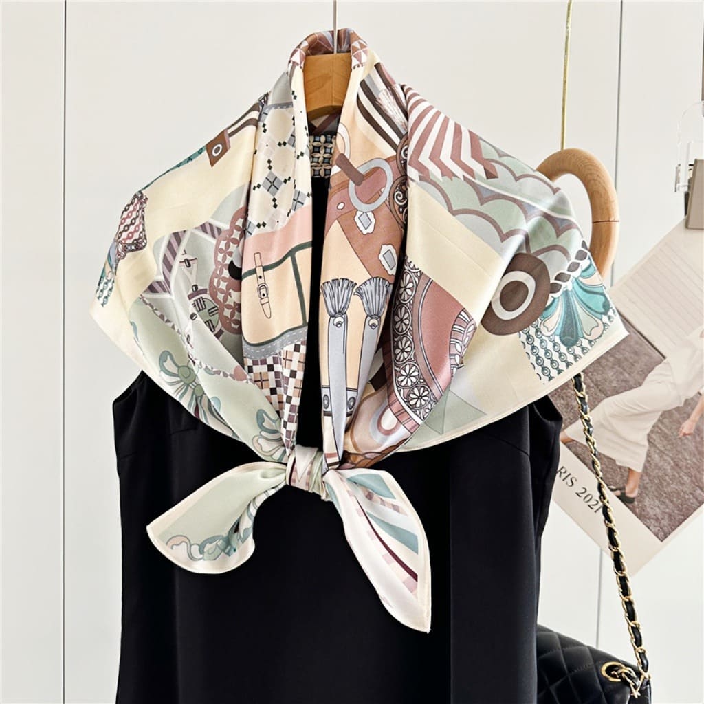 MaraSilk Pure Mulberry Silk Scarf - Square Crepe Satin MS388