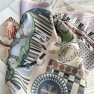 MaraSilk Pure Mulberry Silk Scarf - Square Crepe Satin MS388