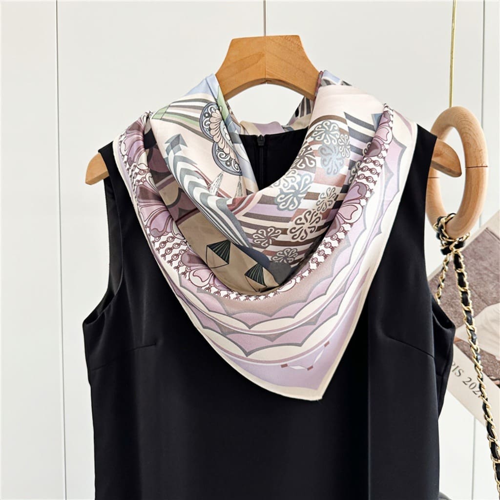 MaraSilk Pure Mulberry Silk Scarf - Square Crepe Satin MS388