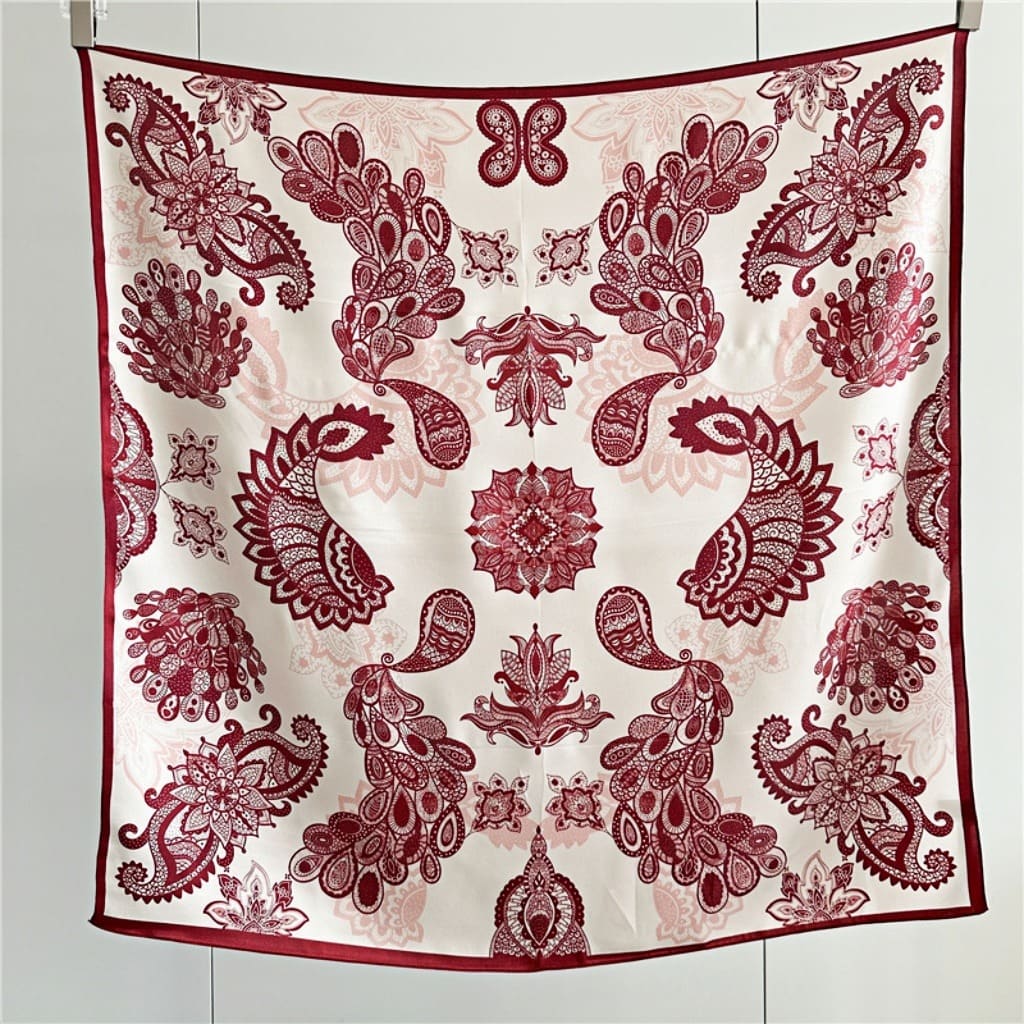 MaraSilk Pure Mulberry Silk Scarf - Square Crepe Satin MS389 34" x 34" MS38901