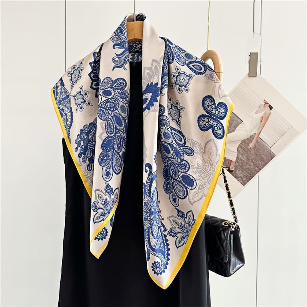 MaraSilk Pure Mulberry Silk Scarf - Square Crepe Satin MS389