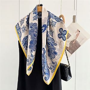 MaraSilk Pure Mulberry Silk Scarf - Square Crepe Satin MS389