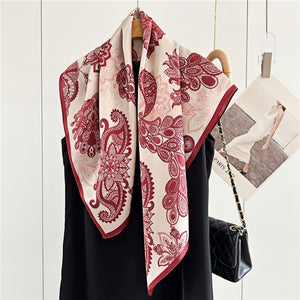 MaraSilk Pure Mulberry Silk Scarf - Square Crepe Satin MS389