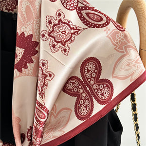 MaraSilk Pure Mulberry Silk Scarf - Square Crepe Satin MS389
