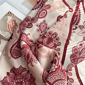 MaraSilk Pure Mulberry Silk Scarf - Square Crepe Satin MS389