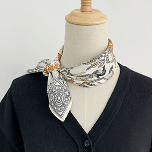 MaraSilk Pure Mulberry Silk Scarf Square Crepe Satin MS39-1