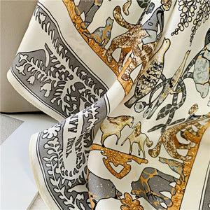 MaraSilk Pure Mulberry Silk Scarf Square Crepe Satin MS39-7