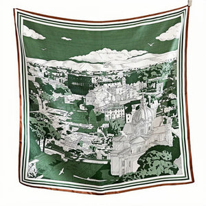 MaraSilk Pure Mulberry Silk Scarf - Square Crepe Satin MS390